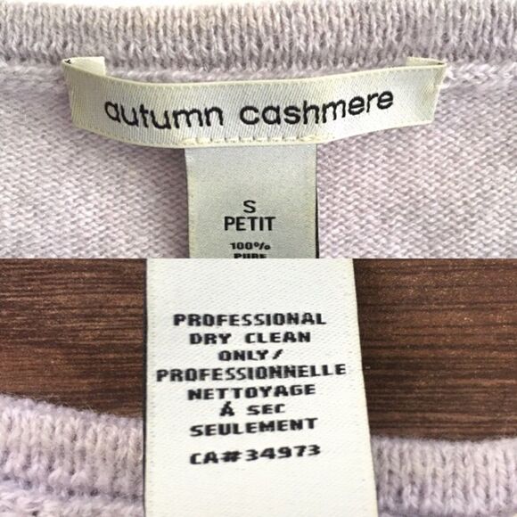 AUTUMN CASHMERE Crew Neck Long Sleeve Sweater Lilac Grey S - Picture 5 of 5
